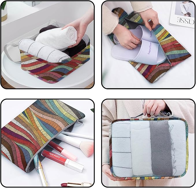 7 Set Packing Cubes Travel Luggage Organizers for Suitcase Travel Accessories with Shoe Bag for Girls Women Aesthetic Cute Bo