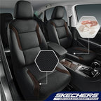 Skechers Memory Foam Car Seat Covers, Air Cool Mesh Thick Seat Covers, Car Seat Full Sets Airbag Compatible, Automotive Comfo