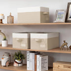 GRANNY SAYS Decorative Storage Baskets, Fabric Storage Bins for Clothes, Closet Storage Boxes with Handles, Collapsible Stora