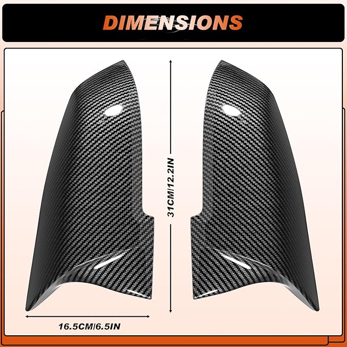ACLONG Carbon Fiber Mirror Cover Caps Rearview Side Mirror Covers Compatible with BMW F20 F21 F22 F30 F31 F32 F36 F87 E84 GT 3GT X1 M2 M3-1Pair