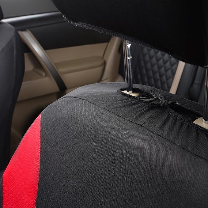 Flying Banner Car Seat Covers Front Seats and Rear Bench Mesh Fabric Rear Bench Split Polyester Cover Easy Installation SUV C
