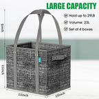 Fab totes Reusable Grocery Bags, Large Foldable Shopping Tote Bags with Reinforced Handles & Hard Bottom,4 Pack,Black