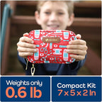 KeepGoing Travel First Aid Kit for Kids – 130 Pc. for Car, Home, Purse, Diaper Bag & Backpack with Latex-Free Bandages - Mini