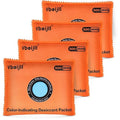 500 Gram (4 Pack) Color-Indicating Desiccant Packs for Storage, Rechargeable Silica Gel Packets, Dehumidifier for Cars, Gun