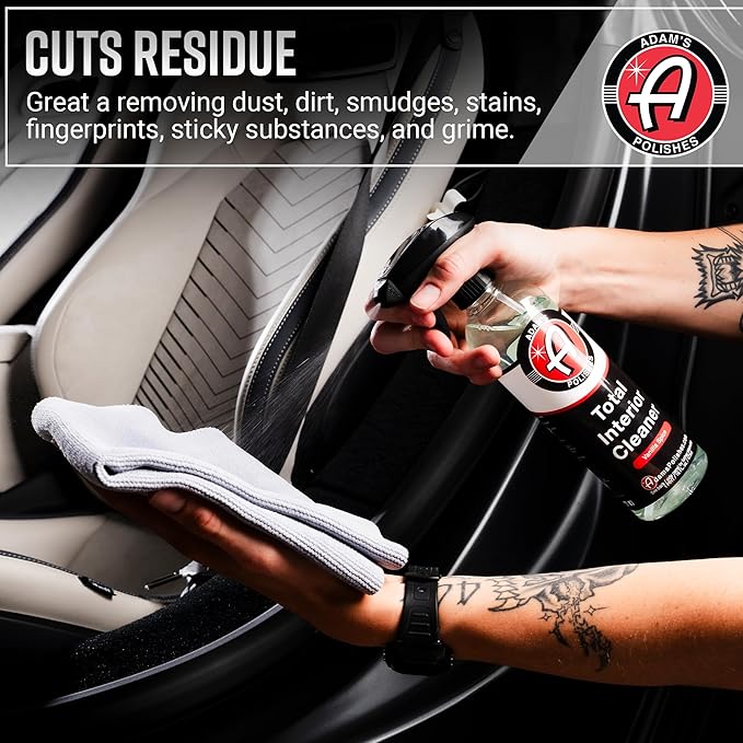 Adam's Polishes Total Interior Cleaner & Protectant, Quick Detailer & SiO2 Protection, Ceramic Infused, Anti-Static, OEM Fini