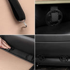 Sanwom Universal Front Leather Car Seat Covers 2 Pcs Luxury Seat Covers, Anti-Slip Waterproof Auto Driver Cushions Fit SUV Pi