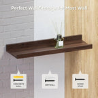 RICHER HOUSE 5 Set Floating Shelves for Wall Decor, Wall Mounted Book Shelf, Nursery Shelves Picture Ledge Shelf with Lip for