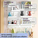 Pegboard Combination Kit, Modular White Pegboard Wall Organizer with 4 Pegboards & Accessories Hanging for Gaming Office Wall