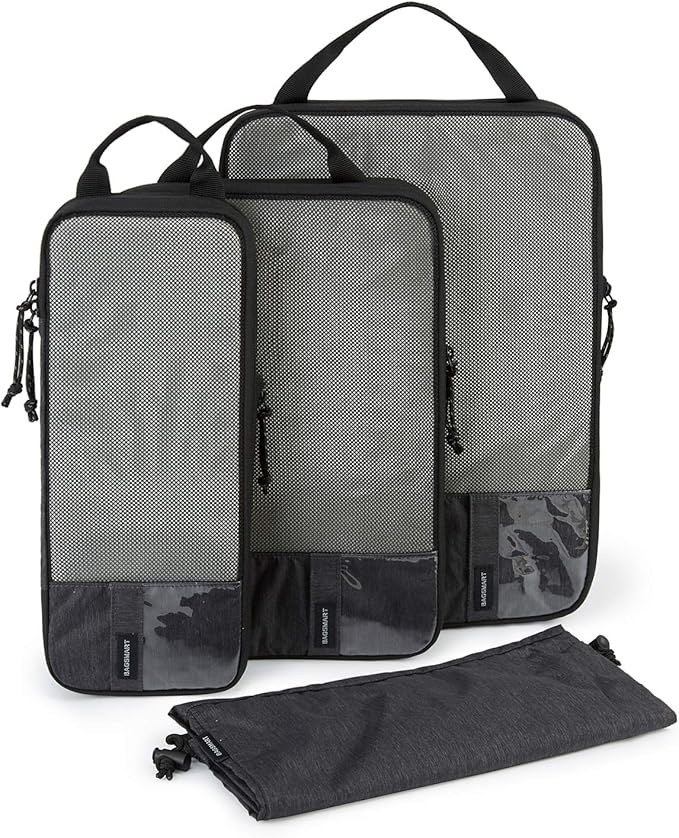 BAGSMART 6 Set /4 Set/2 Set Compression Packing Cubes for Travel, Lightweight Luggage Organizer Bags, Durable Space Saver Bag