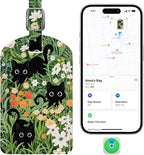 Luggage Tags Built-in Anti-Loss Tracker, Luxury Leather Luggage Tags for Suitcase, Travel Bags, Backpacks, Travel Organizer f