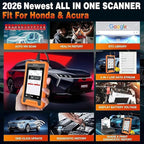 2026 LAUNCH Creader Elite OBD2 Scanner for Honda Acura, Full System Bi-Directional Diagnostic Scan Tool, Full Reset Code