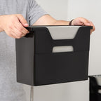 IRIS USA Medium Portable Desktop File Box with Open Lid, 6 Pack, Side Handles, Tabs & Inserts, Hanging File Folders, Letter-S