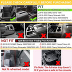 PIMCAR Full Size Center Console Organizer for 2019-2022 Chevy Silverado/GMC Sierra 1500 & 2020-2023 Silverado/Sierra 2500 HD 3500 HD Accessories-Full Console w/Bucket Seats ONLY