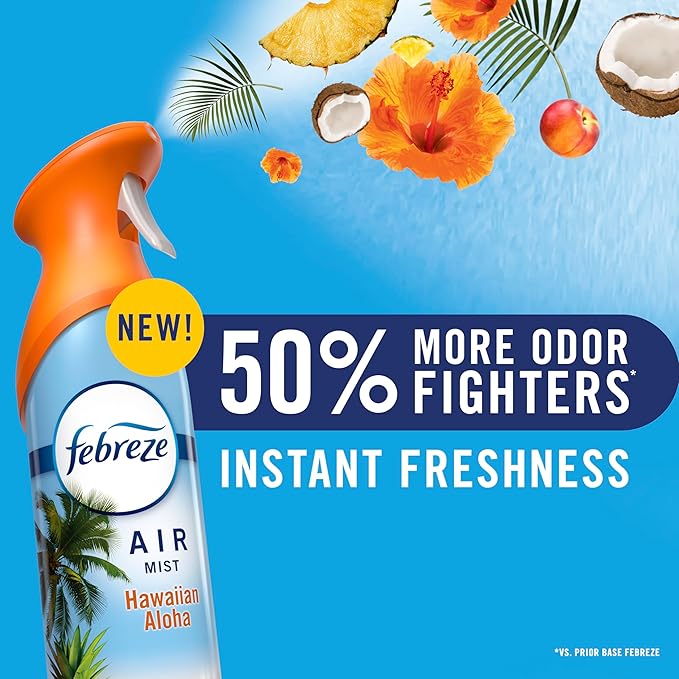 Febreze Air Mist, Air Freshener, Odor Fighting Room Spray, Deodorizer for Home Bathroom Kitchen Office Apartment, Lilac Sunri
