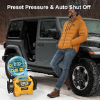 MaxMore Portable Tire Inflator/deflator Compatible with DeWalt 20V Battery (Tool Only),160 PSI High Pressure Cordless Air Compressor Pump, Digital Gauge, Auto Shut-Off, LED Light for Car, Bike, Balls