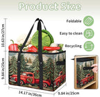 Reusable Grocery Bags Heavy Duty Shopping Bags Foldable Large Tote Bags with Long Handles & Hard Bottom