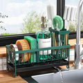 Cisily Sponge Holder for Kitchen Sink, Sink Caddy Organizer with High Brush Holder, Kitchen Countertop Organizers and Storage