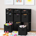 Cube Storage Organizer with Storage Bins Included - The Perfect Closet Organizers and Storage Solution. Includes 9 Storage Cu
