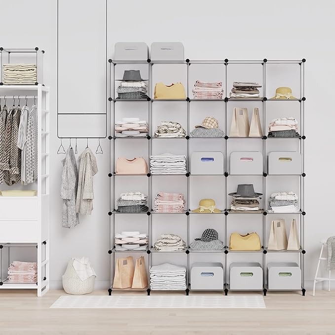 HOMIDEC Closet Organizers and Storage, 9 Cube Storage Organizer, Portable Closet Organizer Storage Cubes Shelves for Clothes,