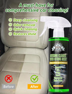 Kingvo Car Interior Cleaner Spray, Multipurpose Leather Seat Cleaner Upholstery Car Cleaning Kit with Citrus Flavor Auto Dash