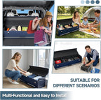 Car Trunk Organizer, Leather Trunk Organizer for Suv with Lid and Push-pull Handle Car Trunk Leather Storage Box Extra Large Ca