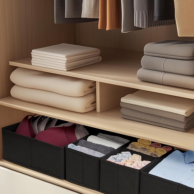 Kootek 16 Pack Drawer Organizer Clothes, Dresser Drawer Organizers for Clothing Fabric Foldable Closet Organizers and Storage