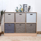 Foldable Storage Bins,13×13 Storage Cubes Basket Containers for Shelf Cabinet Bookcase Boxes,Thick Fabric Drawers - Set of 2,