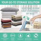 Cozy Essential Vacuum Storage Bags, Space Saver Bags，Compression for Comforters and Blankets, Pillow, Bedding, Sealer Clothes