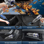 Portable Car Vacuum - 22000PA Cars Vacuum Cleaner High Power 4 in 1 Compressed Air Duster & Air Blower & Pump Hand Held Vacuu