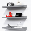 RICHER HOUSE 3 Set Floating Shelves for Wall, 16 inches Wall Mounted Shelves with Lip for Storage, Display Picture Ledge Shel