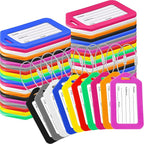 Kigeli 200 Pcs Luggage Tags Bulk, Suitcases Backpack Baggage Name Tags with ID Card for Travel Wedding Back to School