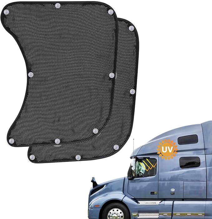 Side Window Sun Shade for Semi Truck, Interior UV Protection Truck Windows Shades RV Semi Truck Accessories Compatible with Freightliner, Volvo VNL, International Trucks