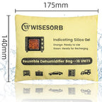 2 Pack 500G Reusable Silica Gel Desiccant Dehumidifier Bags, Color Indicating Moisture Absorbers for Car, Closet, Garage, 3D