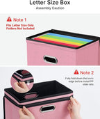 Oterri File Organizer Boxes with Lids, File Box with Mesh Pockets, Document Organizer Box for Letter Size Folders, Zippers Im