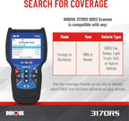INNOVA 3170RS OBD1 & OBD2 Scanner, ABS Bleeder Scan Tool, OBD2 Diagnostic, Caliper Service, Brake Pad Life, Read/Erase ABS/SRS