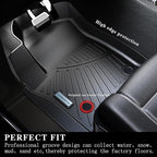 Floor Mats & Trunk Mat for 2025 Jeep Wagoneer S 4xe EV with Backrest Mat TPE All Weather Protection Car Floor Liners with Cargo Liners Accessories