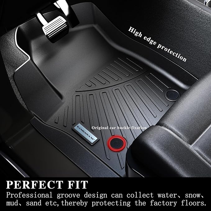 Floor Liners for 2025 Acura ADX & Honda HR-V 2023-2026 TPE All Weather Protection 1st & 2nd Row Car Floor Mats 2025 ADX Accessories-Black