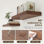 30 Inch Floating Shelves | 12 Inch Deep Walnut Floating Shelves | 30" W x 12" D Rustic Wood Shelves for Wall | Deep Walnut Sh