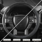West Llama Car Steering Wheel Cover for Ford F-150, F-250, F-350, Expedition (Black-Large Size)