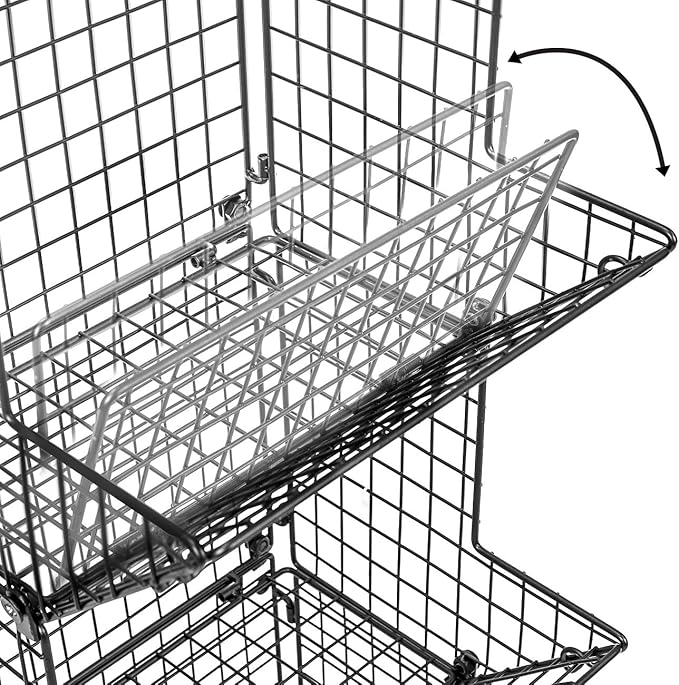 Sorbus Hanging Fruit Basket Wall Mounted Wire Metal Bins - 3 Tier Storage Basket Organizer for Kitchen Storage, Great for Pro