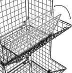 Sorbus Hanging Fruit Basket Wall Mounted Wire Metal Bins - 3 Tier Storage Basket Organizer for Kitchen Storage, Great for Pro