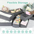 homyfort 8 Pack Dresser Drawer Organizers and Storage Bins for Clothing, Large Drawer Organizer Bins for Baby Clothes, T-Shir