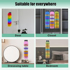 Hat Organizer for Baseball Caps 2 Packs with Built-in Spring Clips - Wall Mount Closet Hat Rack Holder, Adjustable Storage fo