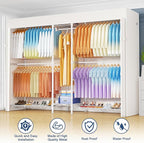 Ulif E12C Max Heavy Duty Closet Organizer System，Freestanding Clothing Rack, Adjustable Garment Rack 83" W x 16" D x 76.5" H 