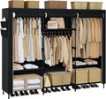 CASAMAYA Portable Closet, 81.1 Inch Extra Large Capacity Wardrobe Closet with Cover, Clothes Storage Organizer with Shelves a