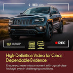 Pyle Dash Cam Rearview Mirror - 4.3” DVR Monitor Rear View Dual Camera Video Recording System in Full HD 1080p w/Built in G-S