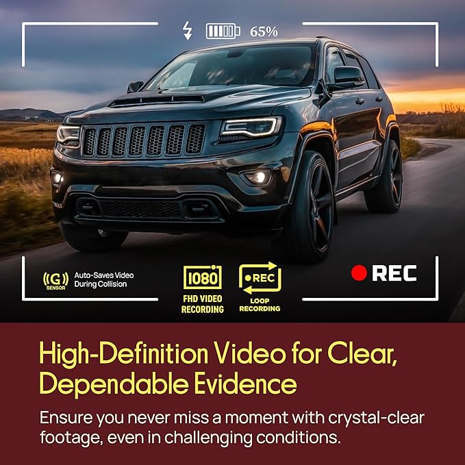 Pyle Dash Cam Rearview Mirror - 4.3” DVR Monitor Rear View Dual Camera Video Recording System in Full HD 1080p w/Built in G-S
