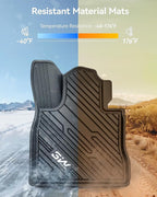 3W Floor Mats Custom Fit for 2020-2023 2024 2025 Ford Explorer 7 Passenger, All Weather TPE Full Set Car Accessories Floor Liner Including 3 Rows Car Mats (Includes Explorer Hybrid)