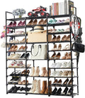 Mavivegue 10 Tiers Shoe Rack Tall Shoe Organizer Shoe Storage 55-65 Pairs Vertical Shoe Shelf Large Shoe Rack Organizer Stack