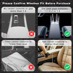 2-Pack car seat Gap Filler Organizer with Cup Holder, Adjustable Car Seat Gap Storage Box Leather with Cup Holder for Phones Glasses Keys Cards (Black. Driver- Passenger)